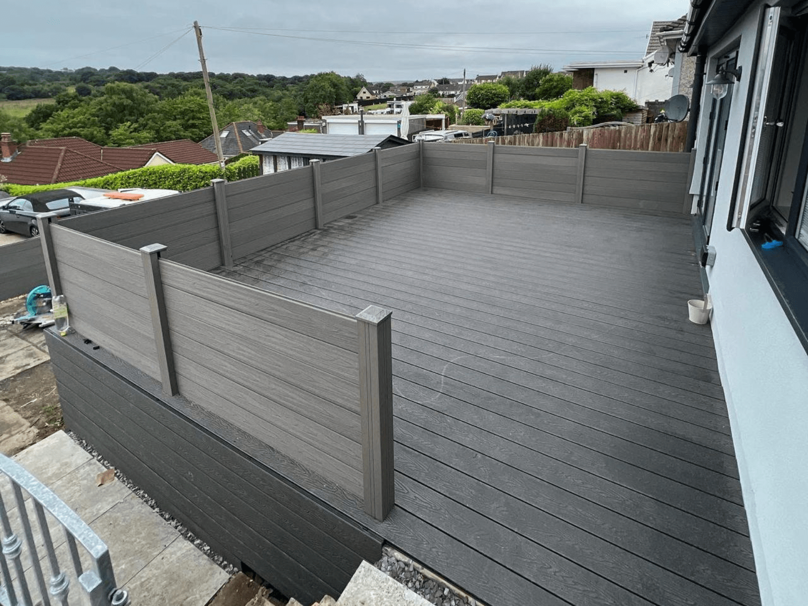 Composite decking fitted in Blackwood