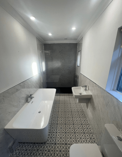 Full bathroom remodel by CH Carpentry and Building